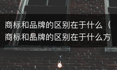 商标和品牌的区别在于什么（商标和品牌的区别在于什么方面）