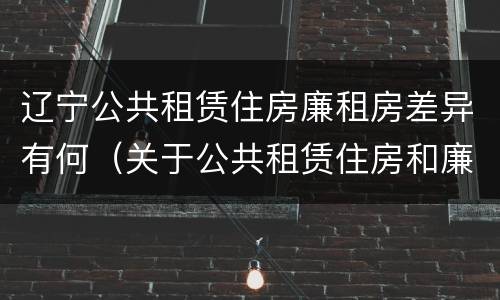 辽宁公共租赁住房廉租房差异有何（关于公共租赁住房和廉租房并轨运行的通知）