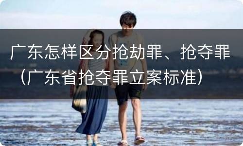 广东怎样区分抢劫罪、抢夺罪（广东省抢夺罪立案标准）