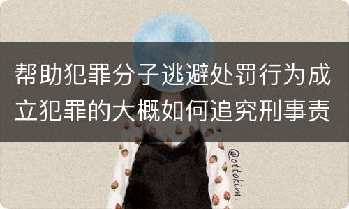 帮助犯罪分子逃避处罚行为成立犯罪的大概如何追究刑事责任