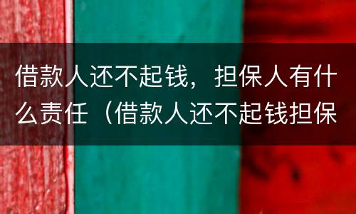 借款人还不起钱，担保人有什么责任（借款人还不起钱担保人有什么责任）