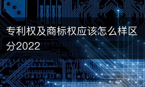 专利权及商标权应该怎么样区分2022