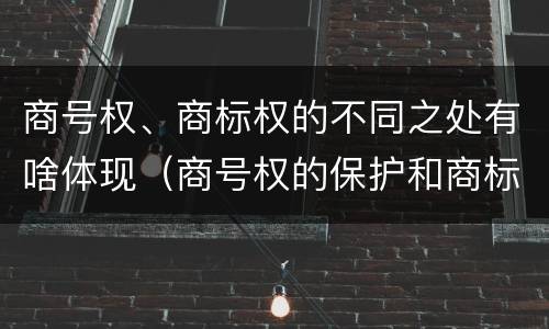 商号权、商标权的不同之处有啥体现（商号权的保护和商标权的保护一样是全国性范围的）