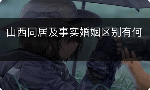 山西同居及事实婚姻区别有何
