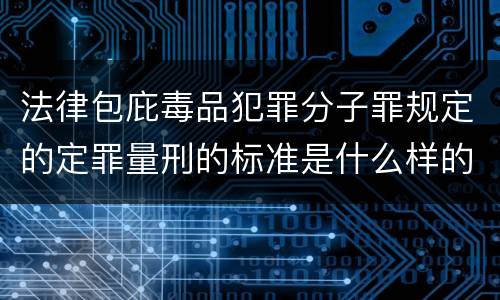 法律包庇毒品犯罪分子罪规定的定罪量刑的标准是什么样的