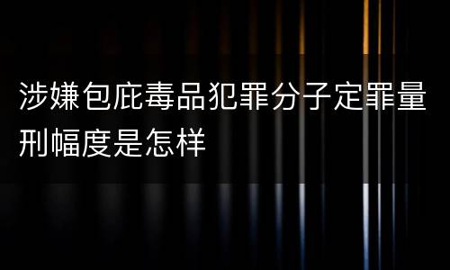 涉嫌包庇毒品犯罪分子定罪量刑幅度是怎样