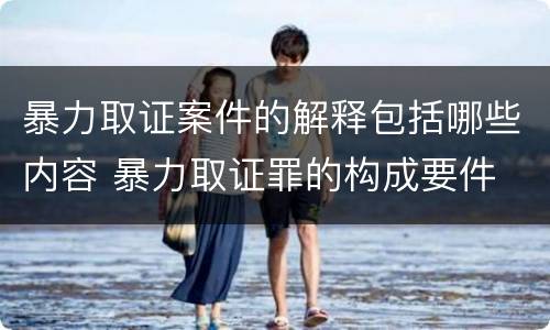 暴力取证案件的解释包括哪些内容 暴力取证罪的构成要件