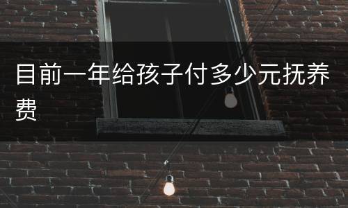 目前一年给孩子付多少元抚养费