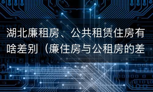 湖北廉租房、公共租赁住房有啥差别（廉住房与公租房的差别）