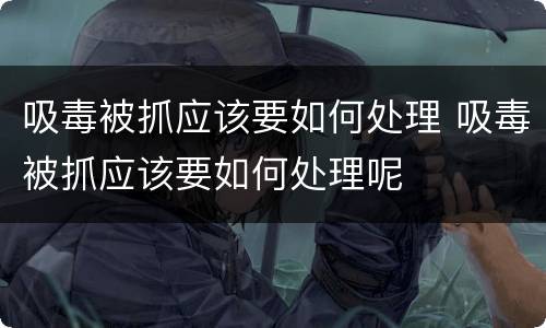 吸毒被抓应该要如何处理 吸毒被抓应该要如何处理呢