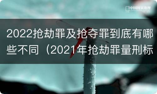 2022抢劫罪及抢夺罪到底有哪些不同（2021年抢劫罪量刑标准）