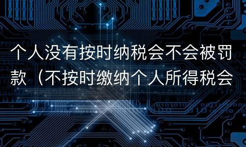 个人没有按时纳税会不会被罚款（不按时缴纳个人所得税会造成什么影响）
