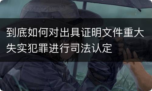 到底如何对出具证明文件重大失实犯罪进行司法认定