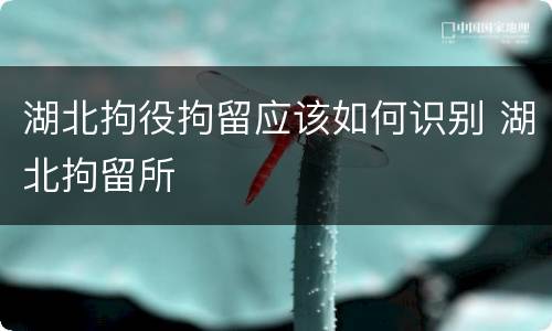 湖北拘役拘留应该如何识别 湖北拘留所