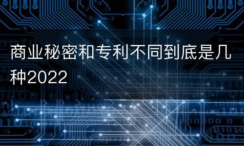 商业秘密和专利不同到底是几种2022