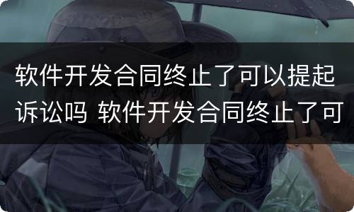 软件开发合同终止了可以提起诉讼吗 软件开发合同终止了可以提起诉讼吗法律