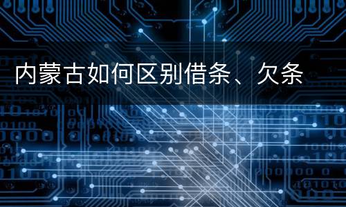 内蒙古如何区别借条、欠条