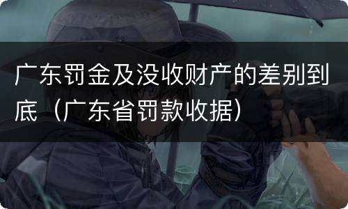 广东罚金及没收财产的差别到底（广东省罚款收据）