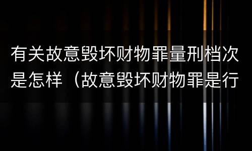 有关故意毁坏财物罪量刑档次是怎样（故意毁坏财物罪是行为犯吗）