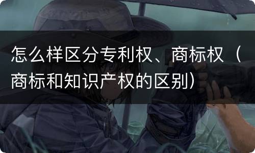 怎么样区分专利权、商标权（商标和知识产权的区别）
