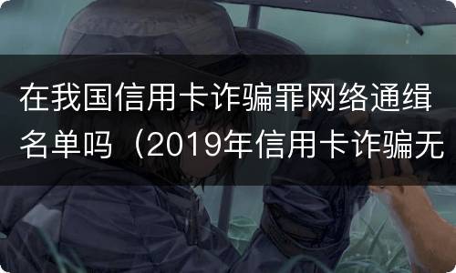 在我国信用卡诈骗罪网络通缉名单吗（2019年信用卡诈骗无罪案例）