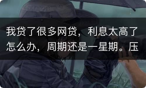 我贷了很多网贷，利息太高了怎么办，周期还是一星期。压力太大还不上了