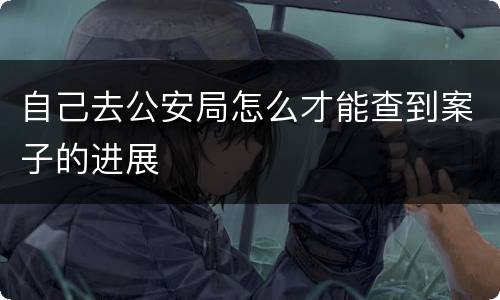 自己去公安局怎么才能查到案子的进展