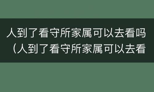 人到了看守所家属可以去看吗（人到了看守所家属可以去看吗现在）