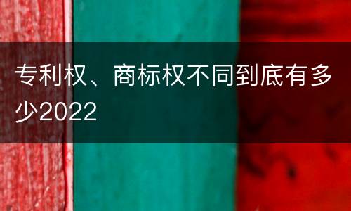 专利权、商标权不同到底有多少2022