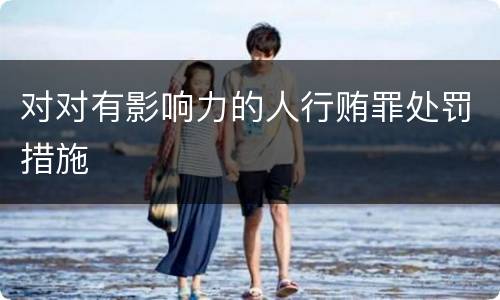 对对有影响力的人行贿罪处罚措施