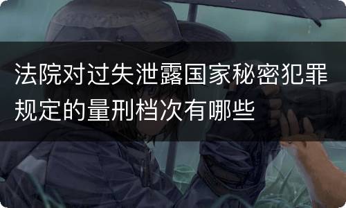 法院对过失泄露国家秘密犯罪规定的量刑档次有哪些