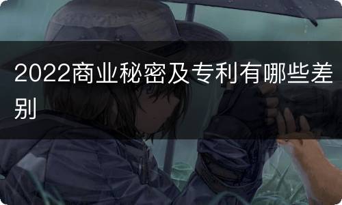 2022商业秘密及专利有哪些差别