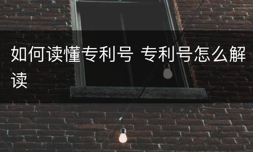 如何读懂专利号 专利号怎么解读