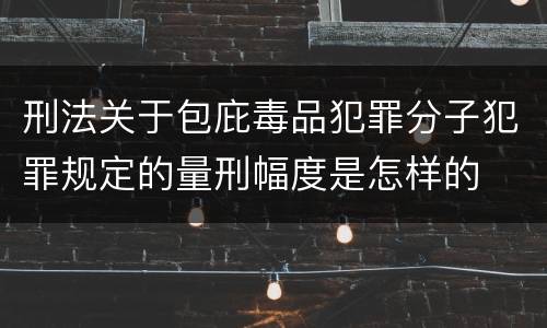 刑法关于包庇毒品犯罪分子犯罪规定的量刑幅度是怎样的