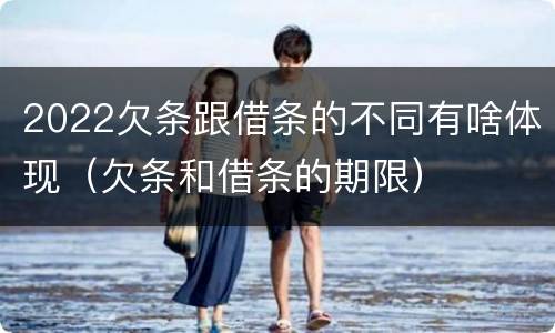2022欠条跟借条的不同有啥体现（欠条和借条的期限）