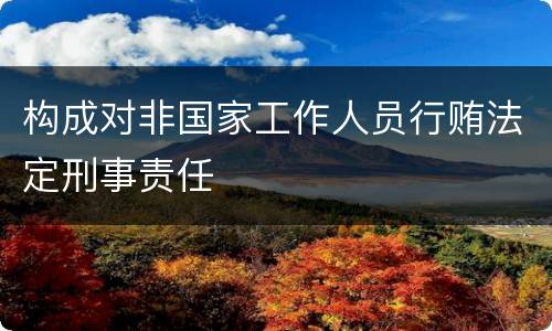 构成对非国家工作人员行贿法定刑事责任