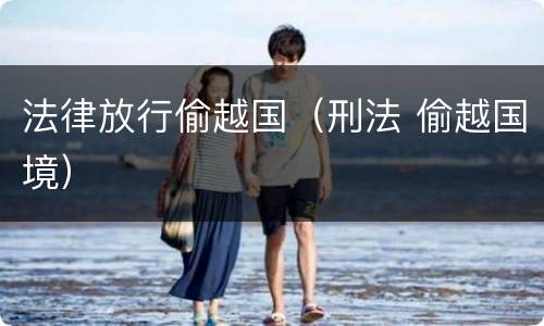 法律放行偷越国（刑法 偷越国境）
