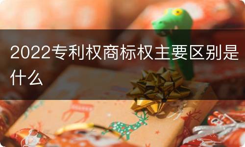 2022专利权商标权主要区别是什么