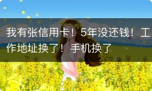 我有张信用卡！5年没还钱！工作地址换了！手机换了