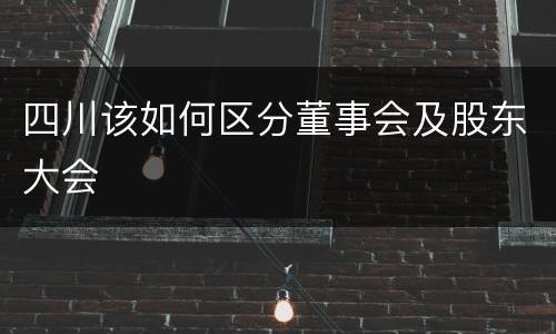 四川该如何区分董事会及股东大会