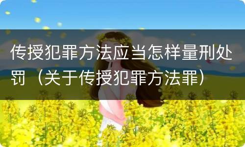 传授犯罪方法应当怎样量刑处罚（关于传授犯罪方法罪）