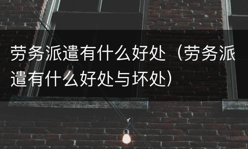 劳务派遣有什么好处（劳务派遣有什么好处与坏处）