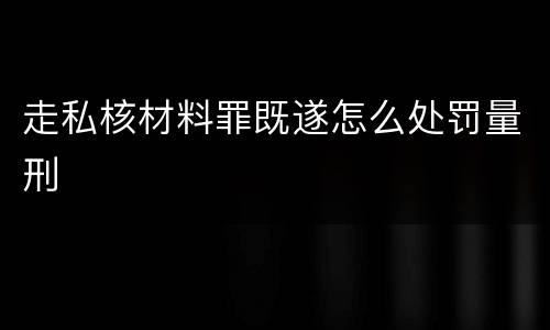 走私核材料罪既遂怎么处罚量刑