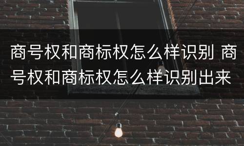 商号权和商标权怎么样识别 商号权和商标权怎么样识别出来
