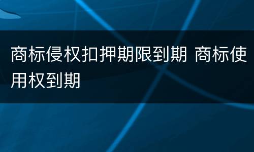 商标侵权扣押期限到期 商标使用权到期