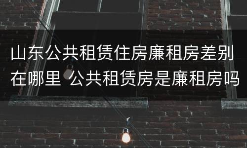 山东公共租赁住房廉租房差别在哪里 公共租赁房是廉租房吗