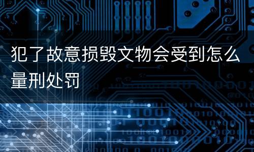 犯了故意损毁文物会受到怎么量刑处罚