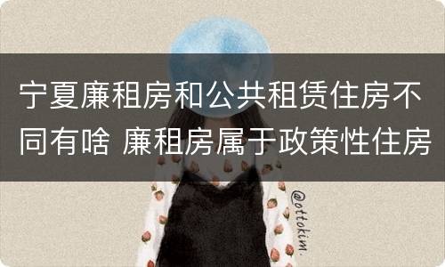 宁夏廉租房和公共租赁住房不同有啥 廉租房属于政策性住房吗