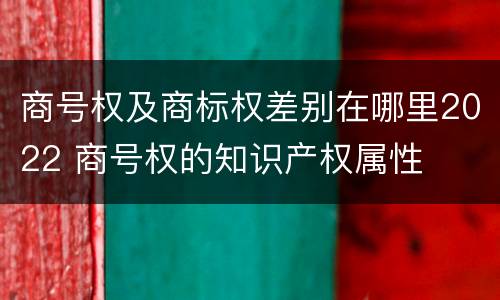 商号权及商标权差别在哪里2022 商号权的知识产权属性
