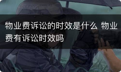 物业费诉讼的时效是什么 物业费有诉讼时效吗
